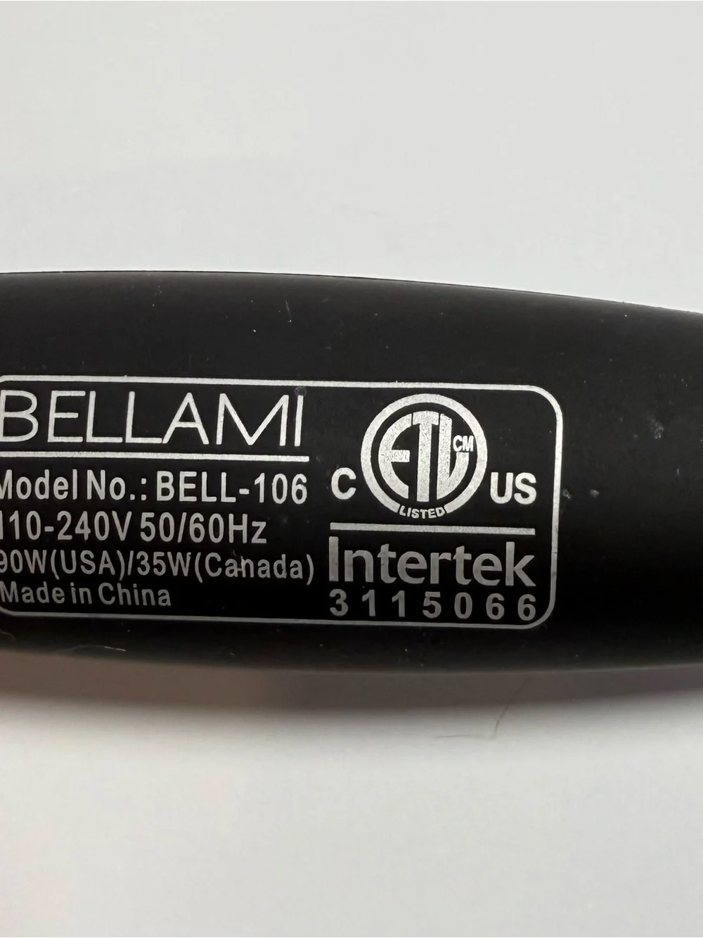 BELLAMI Iridescent Rainbow Barrel Curling Wand with Purple Handle